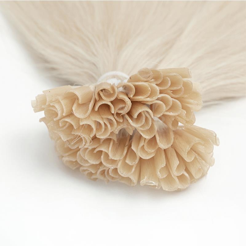Nail Art Ombre - U Spitze Haar verlängerungen weiß blond