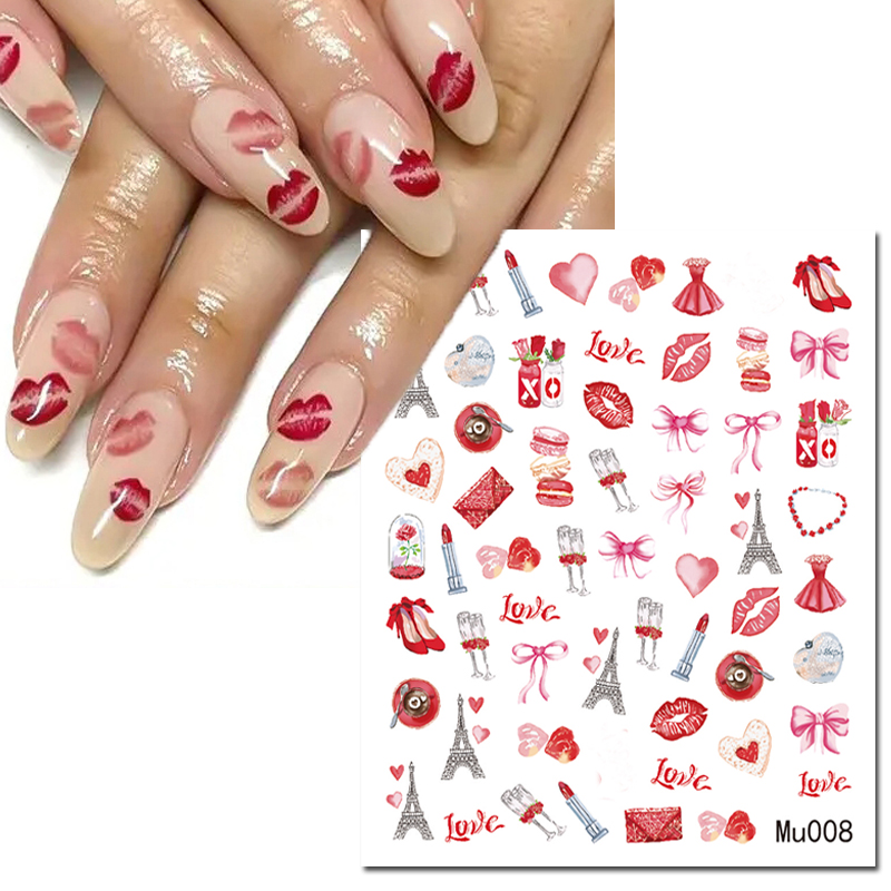 Nail Art Valentines Day - 3D Nail art Sliders Aufkleber Valentine