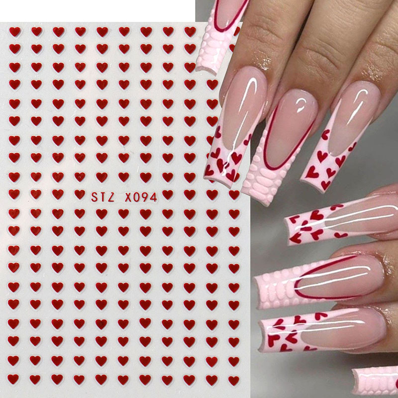 2 stücke Mini Liebe Herz Nail  – Nail Art Valentines Day Bewertung und Preis