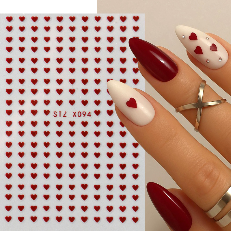 2 stücke Mini Liebe Herz Nail  – Nail Art Valentines Day Bewertung und Preis