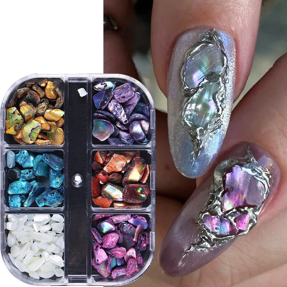 6er-Set Abalone-Muschelschuppe – Nail Art Valentines Day Bewertung und Preis