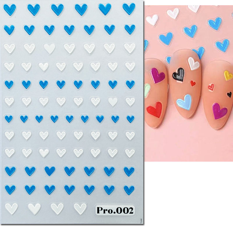 5D geprägte Nail Art Aufkleber – Nail Art Valentines Day Bewertung und Preis