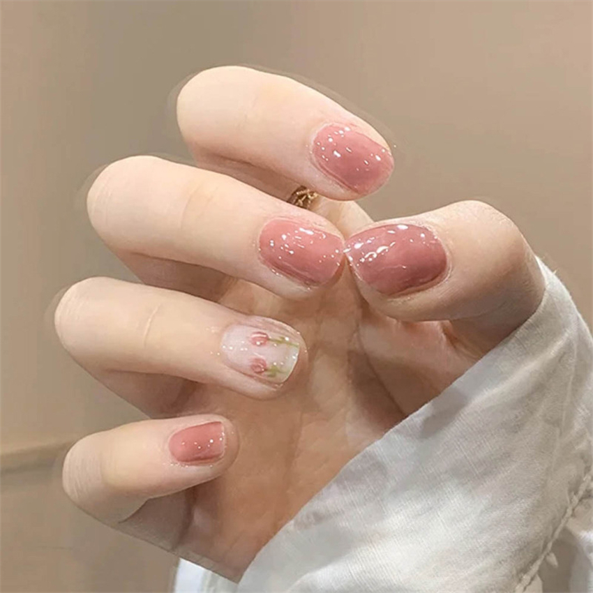 24 Stück kurze Acryl-Kunstnäge – Nail Art Press On Bewertung und Preis