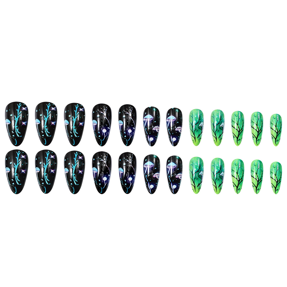 Mandel-Press-on-Nägel, Pilz-Ku – Nail Art Press On Bewertung und Preis