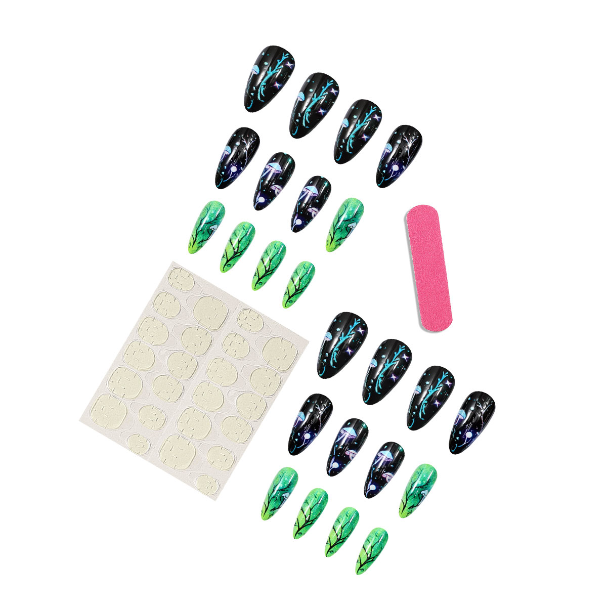 Mandel-Press-on-Nägel, Pilz-Ku – Nail Art Press On Bewertung und Preis