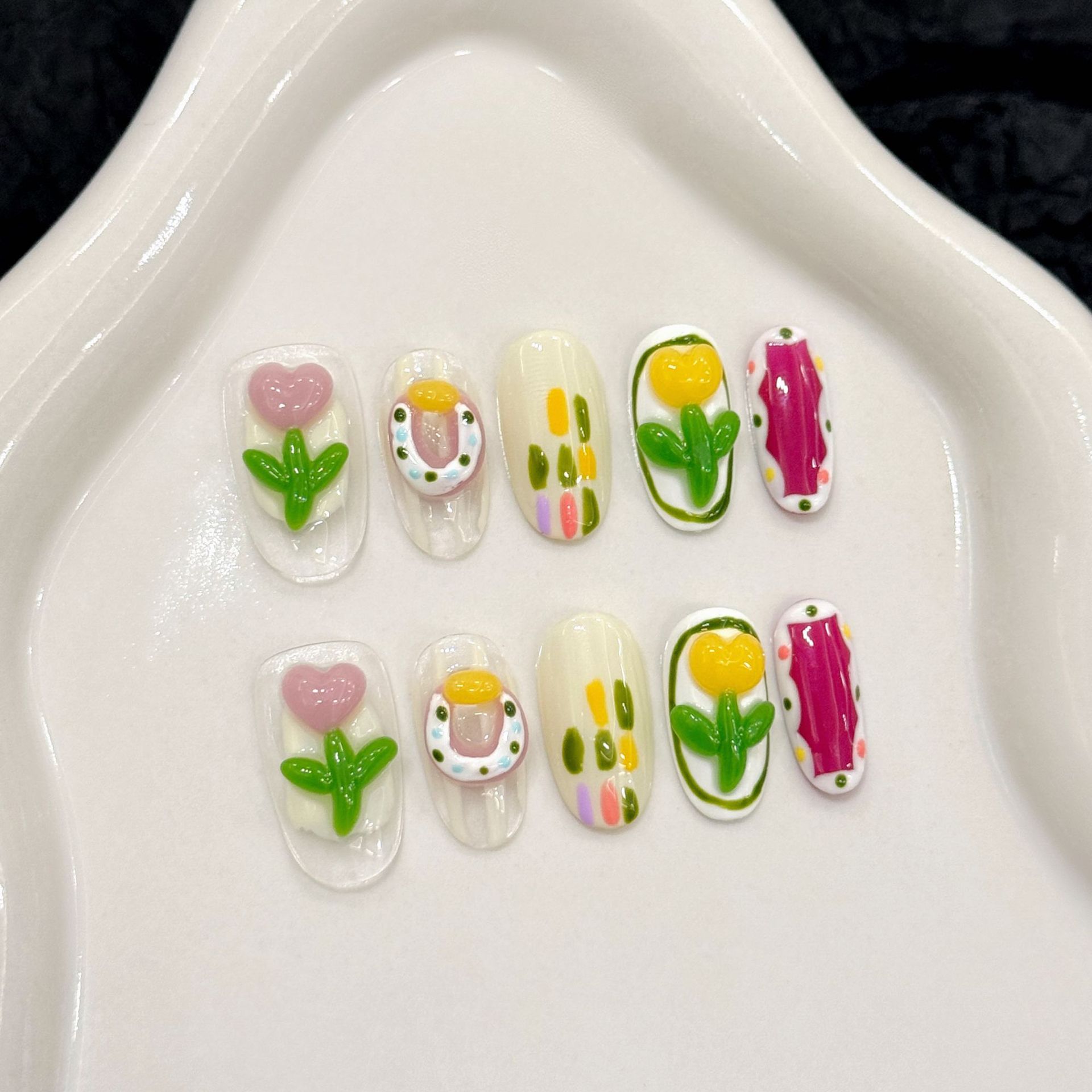 10 Stück handgemachte Nägel zu – Nail Art Press On Bewertung und Preis