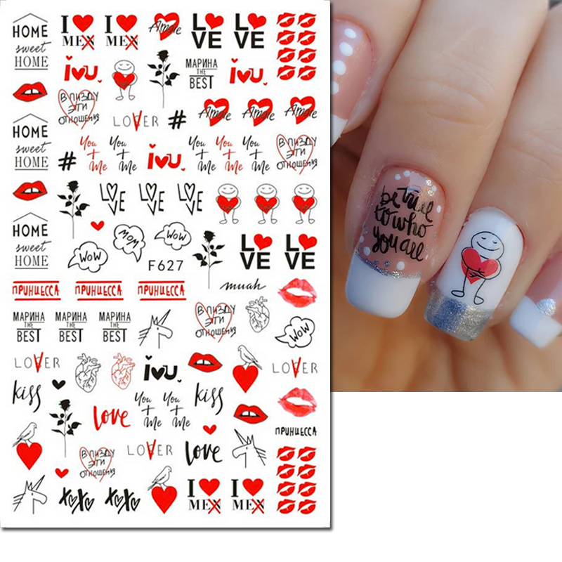 3D-Nagelkunst-Aufkleber Valent – Nail Art Valentines Day Bewertung und Preis