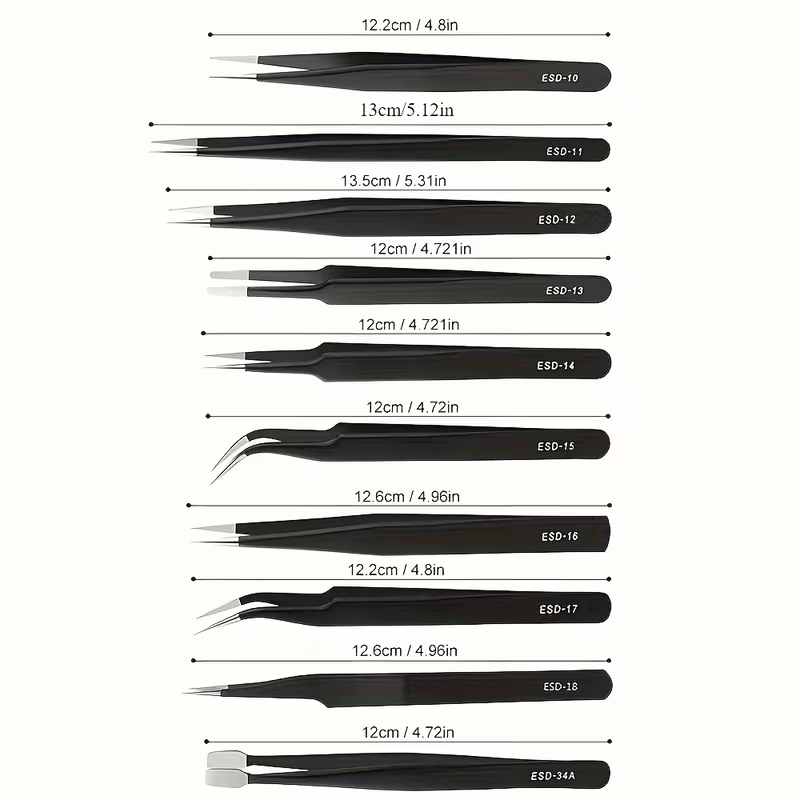 10 Stück Präzisions-ESD-Pinzet – Nail Art Ombre Bewertung und Preis