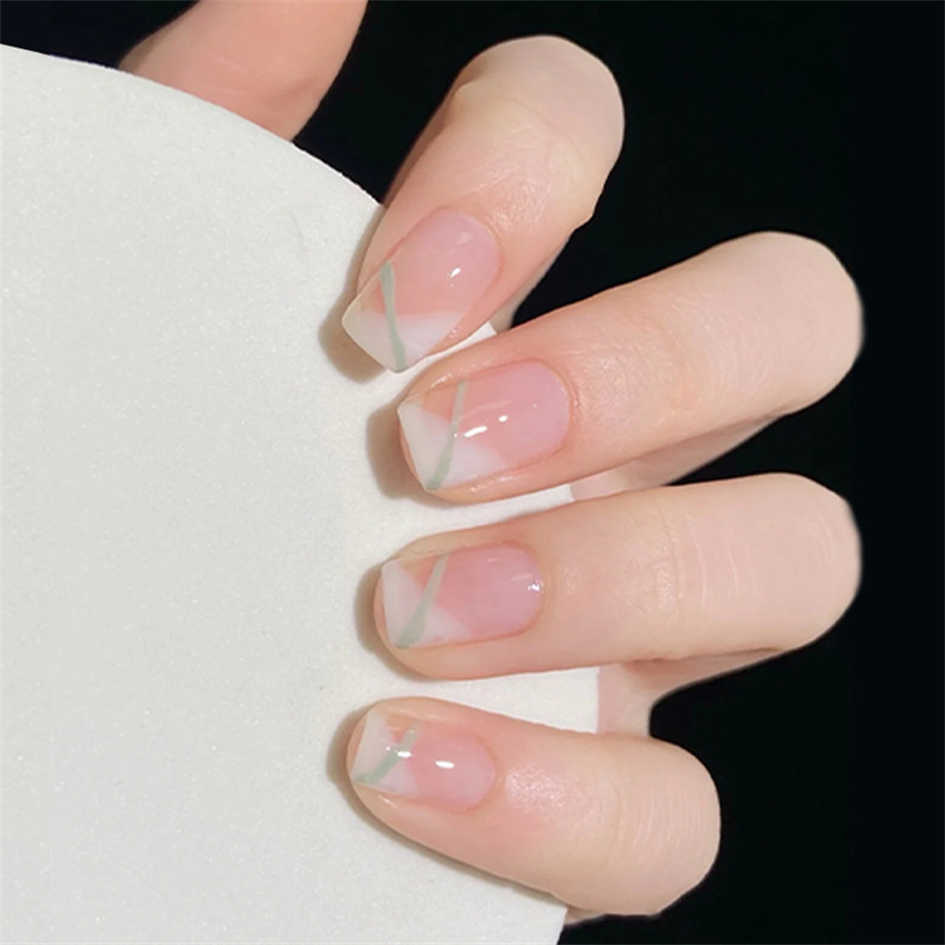 24er-Set grüne Gitter-Acryl-Ku – Nail Art Pink Bewertung und Preis