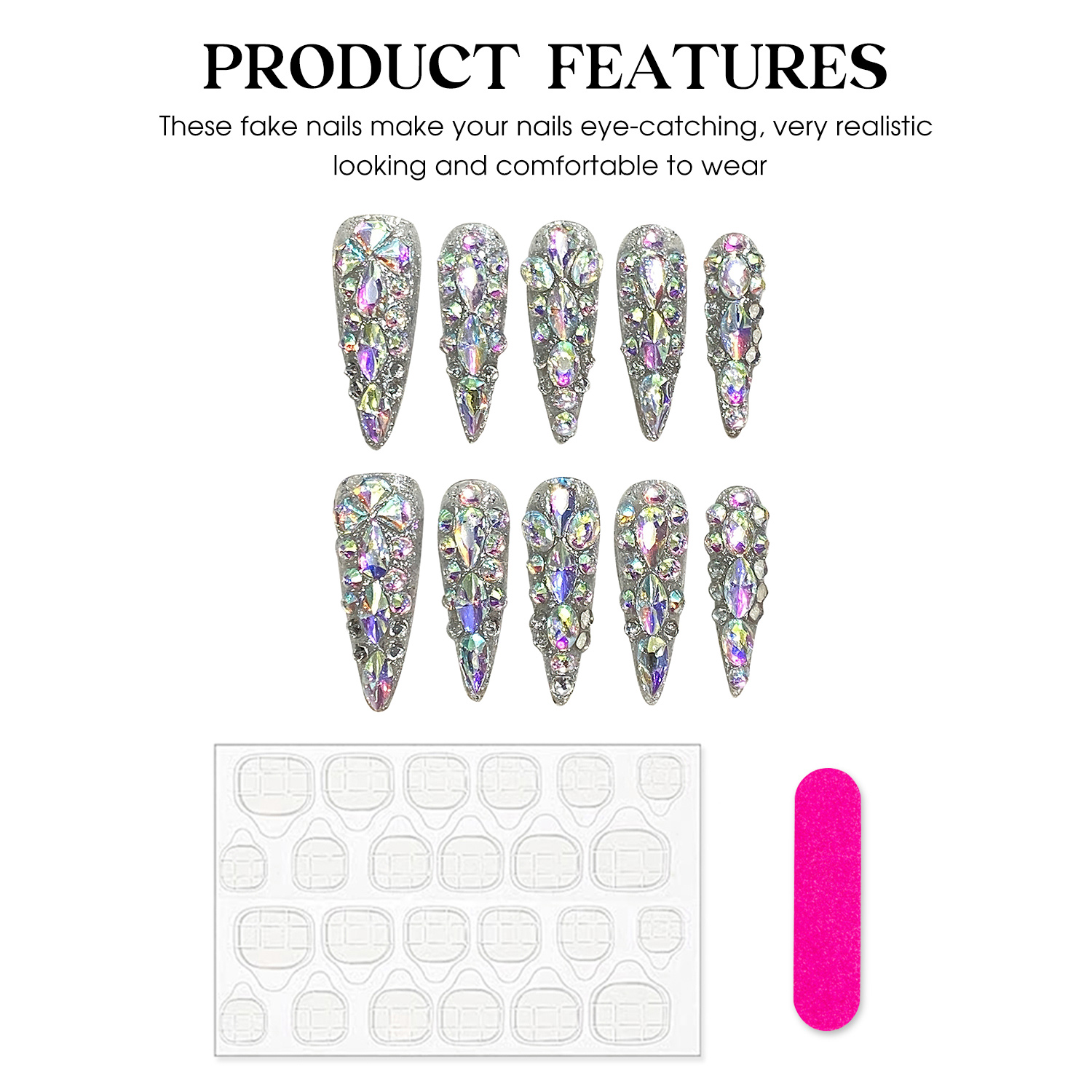 10 Stück handgemachte Nägel zu – Nail Art Press On Bewertung und Preis