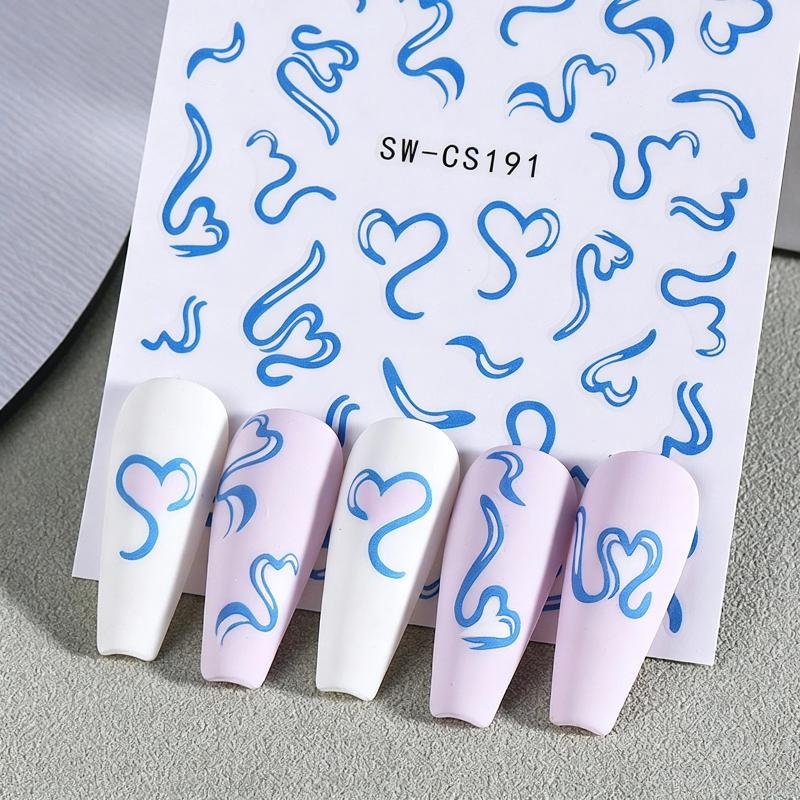 2 Blatt süße Nagelkunst-Aufkle – Nail Art Valentines Day Bewertung und Preis