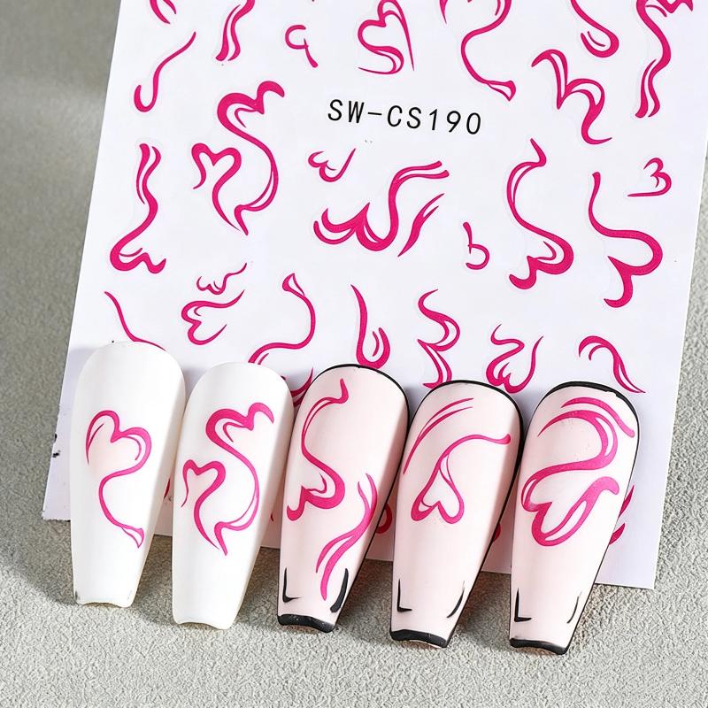 2 Blatt süße Nagelkunst-Aufkle – Nail Art Valentines Day Bewertung und Preis