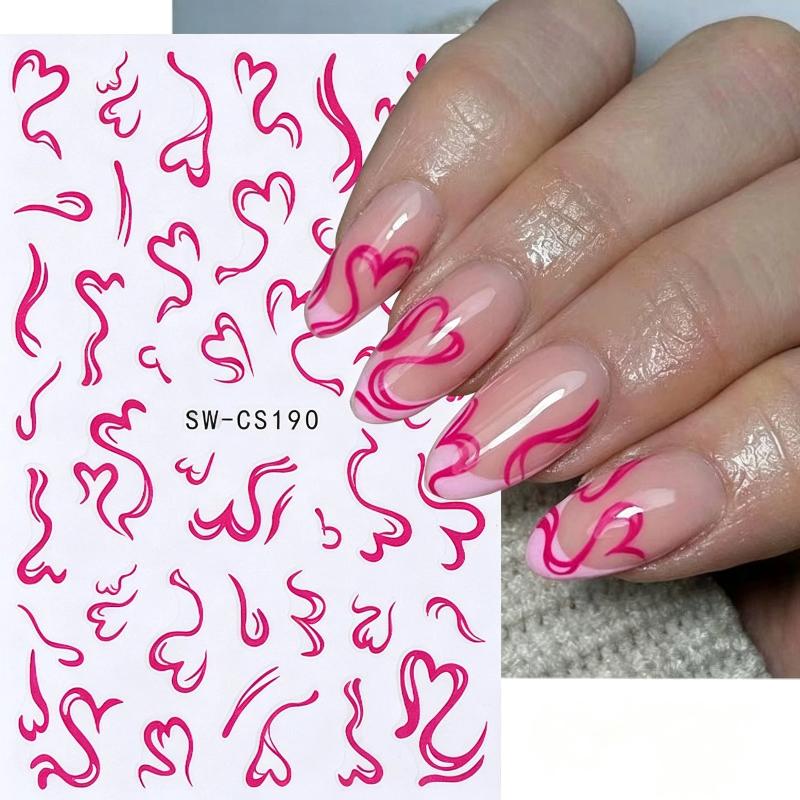 2 Blatt süße Nagelkunst-Aufkle – Nail Art Valentines Day Bewertung und Preis