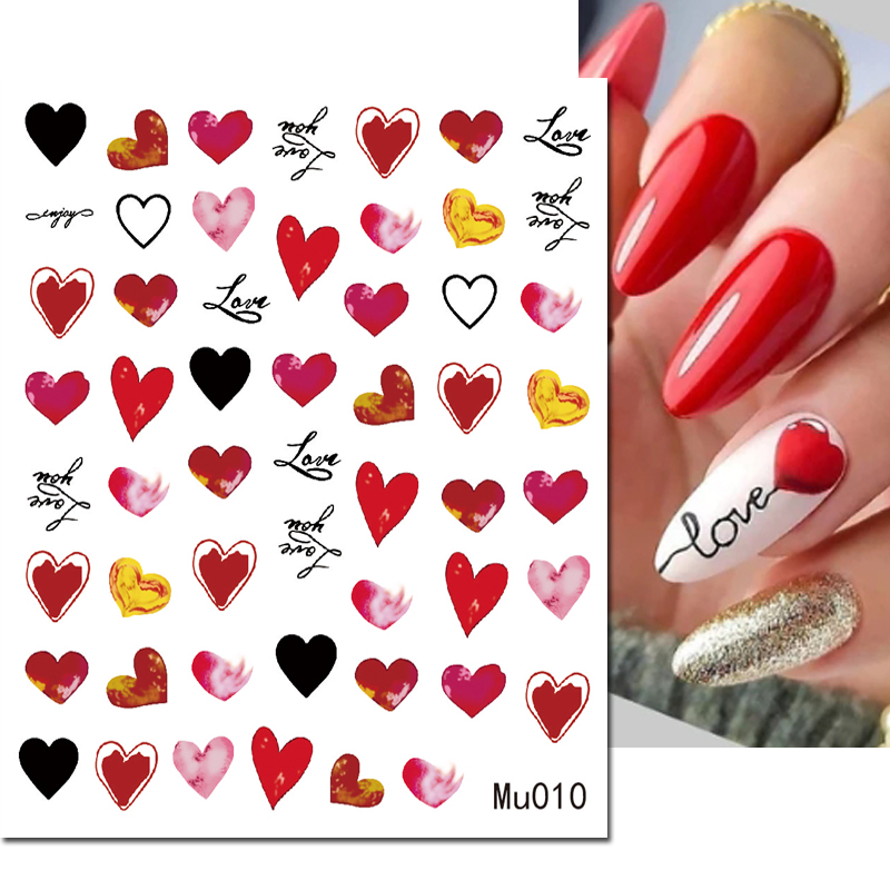 3D Nail art Sliders Aufkleber  – Nail Art Valentines Day Bewertung und Preis